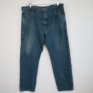 Wrangler‎ Jeans Mens 42x32 Rugged Wear Regular Fit 5-Pocket Cotton Denim Blue